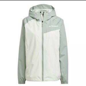 Adidas Terrex Women's Gray and White Raincoat